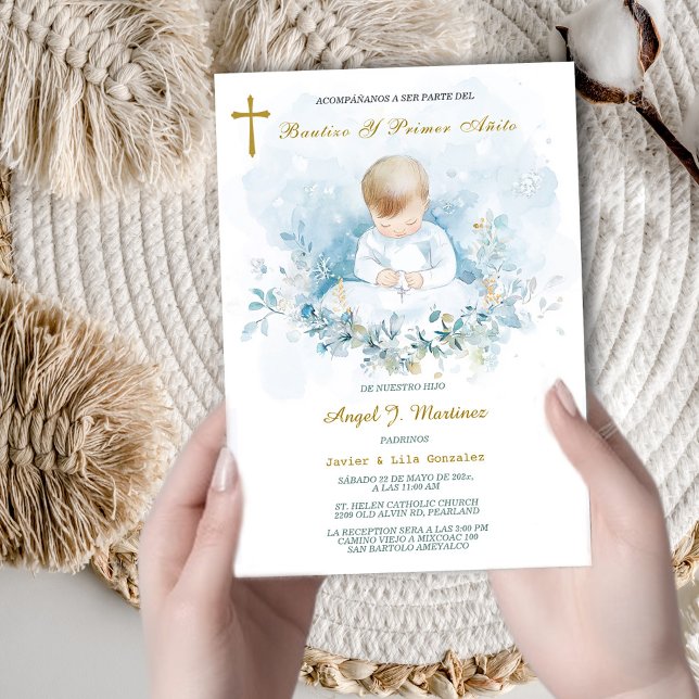 Invitación de Bautizo Y Primer Añito Invitation (Creator Uploaded)