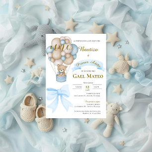 Invitación de Bautizo y primer año en español Invitation