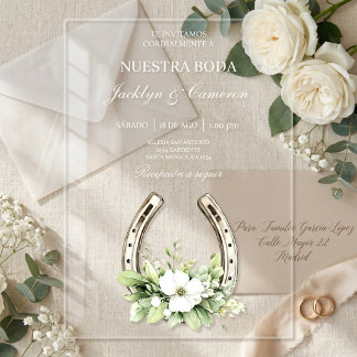 Invitación de Boda Acrílica Herradura Acrylic Invitations