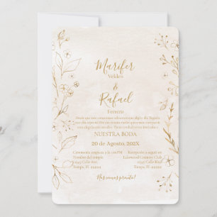 Invitación de boda con con rosas invitation
