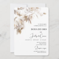 Invitación de boda de oro