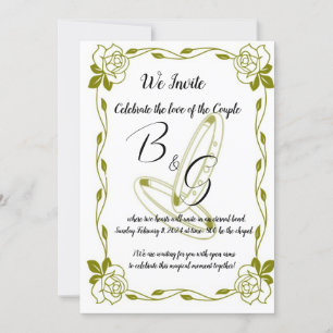 Invitación de Boda Elegante Dorado Invitation
