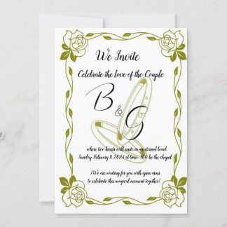 Invitación de Boda Elegante Dorado Invitation