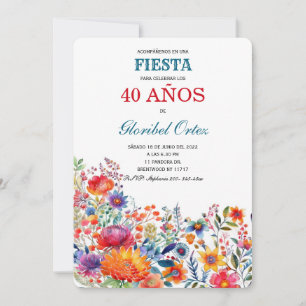 Invitación de Fiesta 40 Años Mujer Invitation