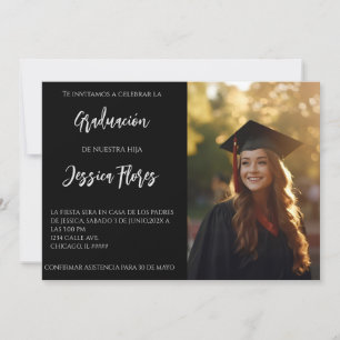 Invitación de graduación con foto invitation