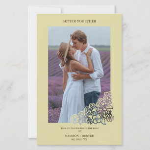 Invitación de marco botánico para Boda fotográf