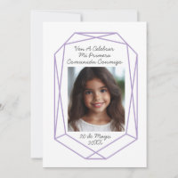 Invitación de Primera Comunión con Foto