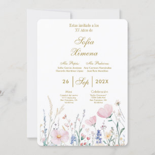 Invitación de quinceañera elegante  invitation