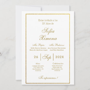 Invitación de quinceañera elegante  invitation