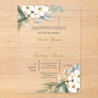 Invitación en Español para  boda