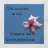 Invitación - Fiesta de Cumpleaños - Azul y Rosa