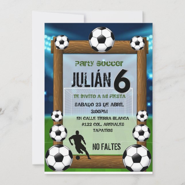invitación futboll invitation (Front)