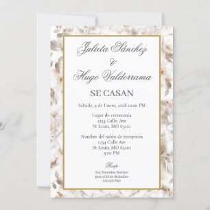 Invitación para boda ramo de flores invitation
