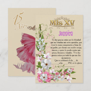 Invitación para fiesta de 15 años invitation