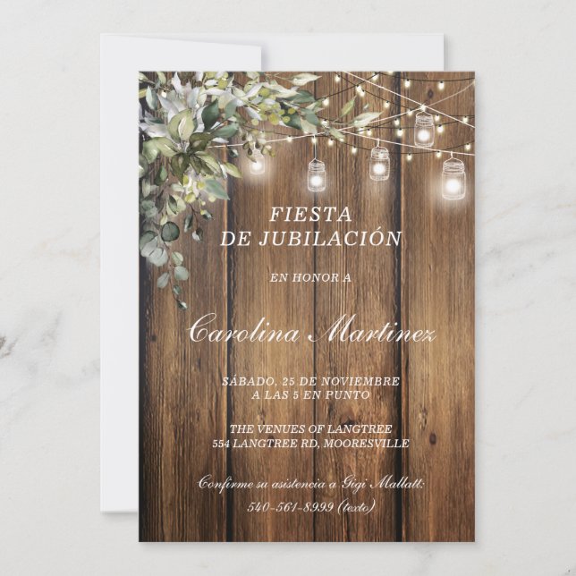 Invitación para Fiesta de Jubilación Personalizada Invitation (Front)