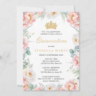 Invitacion Quinceañera Pink Para Editar En Español Invitation