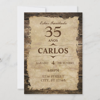 INVITACIÓN RÚSTICA INVITATION