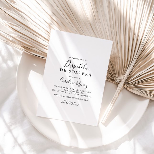 Invitación Sencilla de Despedida de Soltera Invitation (Creator Uploaded)