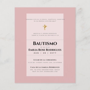 Invitaciones de Bautismo Español Católico Moderno Flyer