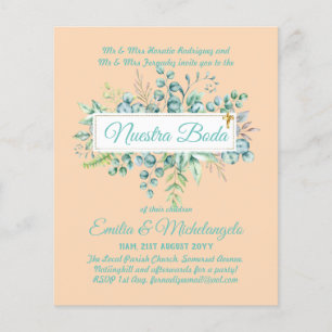 Invitaciones De Boda Baratas HOJAS Modernas