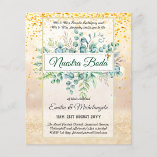 Invitaciones de Boda, Spanish Wedding GREENERY