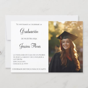 Invitaciónn de graduación con foto invitation
