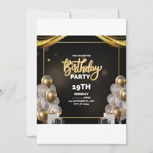 INVITATATION BIRTHDAT 19TH INVITATION (Front)