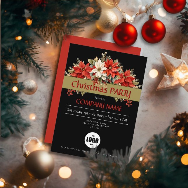 Invitation (Corporate Logo Christmas Party Invitation)