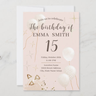Invitation 15 year birthday