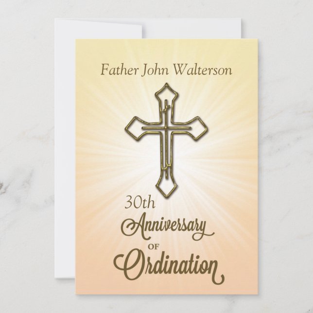 Invitation, 30th Anniversary of Ordination Invitation (Front)