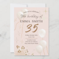 Invitation 35 year birthday