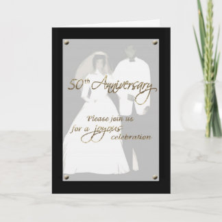 Invitation 50th anniversary couple