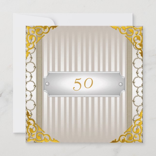 Invitation 50th Birthday or Anniversary (Front)