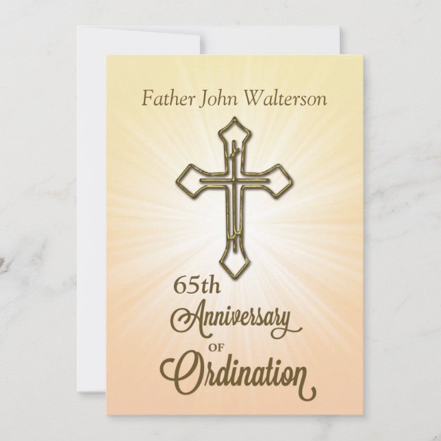 Invitation,  65th Anniversary of Ordination Invitation (Front)