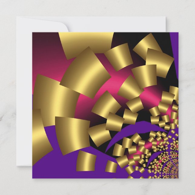 Invitation Abstract Gold Confetti (Front)