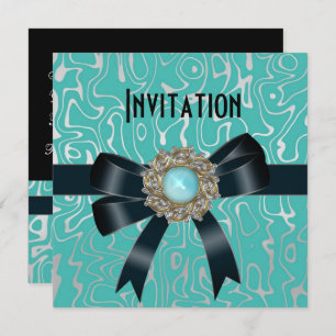 Invitation All Occasion Black Ultra Teal Jewel