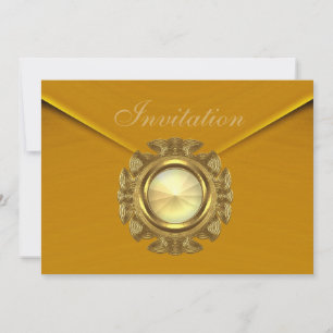 Invitation All Occasion Rich Velvet Mustard Jewel