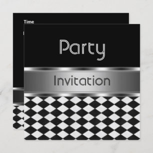 Invitation All Occasions Diamond Black White