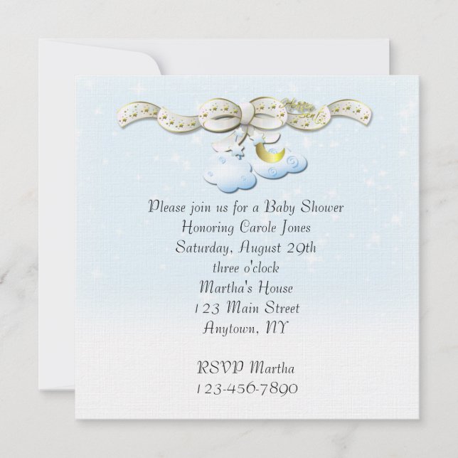 Invitation Baby Shower Clouds (Front)