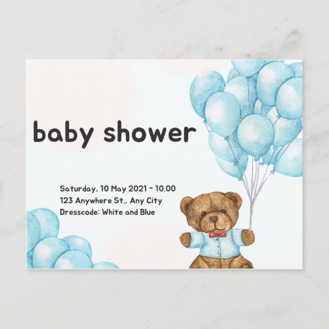 invitation baby shower postcard (Front)