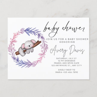 invitation baby shower postcard