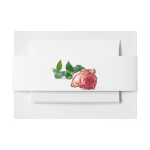 Invitation Band - Single Rose Design - HAMbyWG Invitation Belly Band
