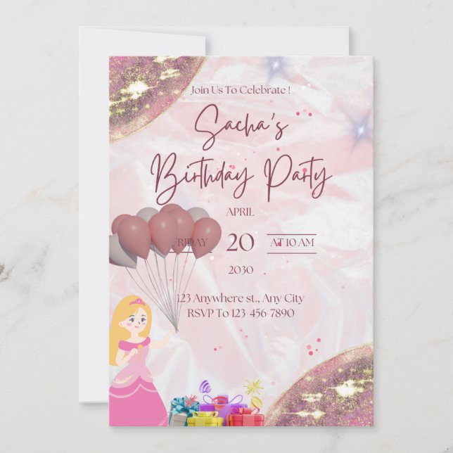 Invitation birthday  (Front)