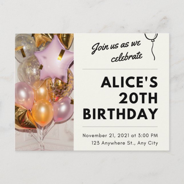 Invitation birthday 🥳🎉🎂 (Front)