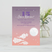 Invitation Birthday Card sky colours