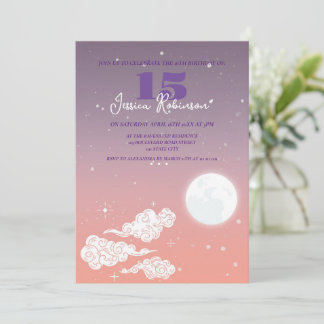 Invitation Birthday Card sky colours