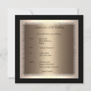 Invitation Birthday Glamour 2