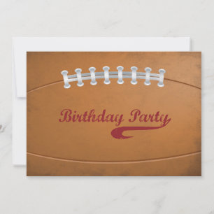 Invitation Birthday Large Grunge Football Fan