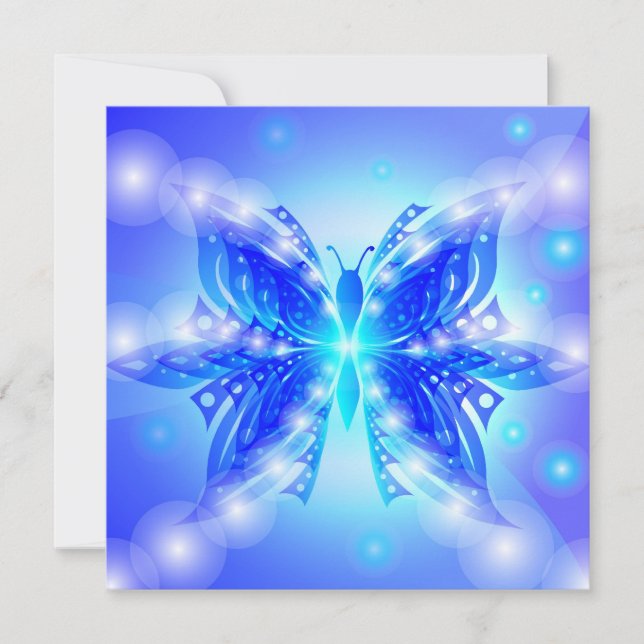Invitation Butterfly Abstract (Front)