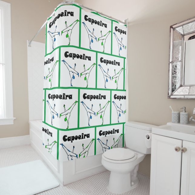 invitation capoeira batizado axe shower curtain (In Situ)